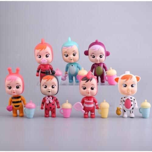 5PCS/LOT Cry Dolls Magic Baby Doll Mini Model Toy Action Figures Toy Dolls Kids Gifts