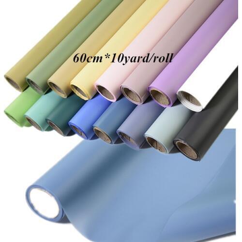 60cm*10yard Korean Flowers Waterproof Plastic Craft Paper Packaging Gift Wrapping Florist Wrapping Paper Flower Bouquet Supplies