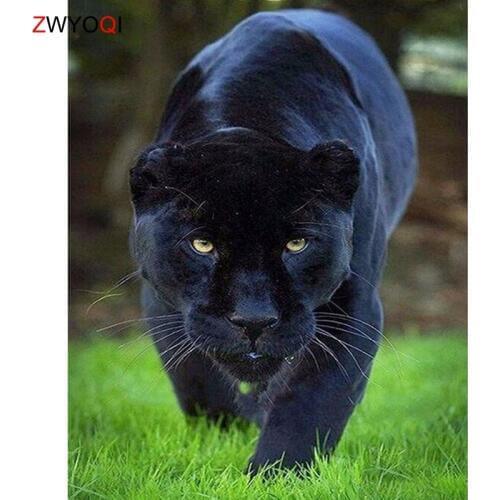 DIY 3D Diamond mosaic Full Square Diamond painting Cross stitch Tiger Leopard Full Round Diamond embroidery Tiger Leopard Animal