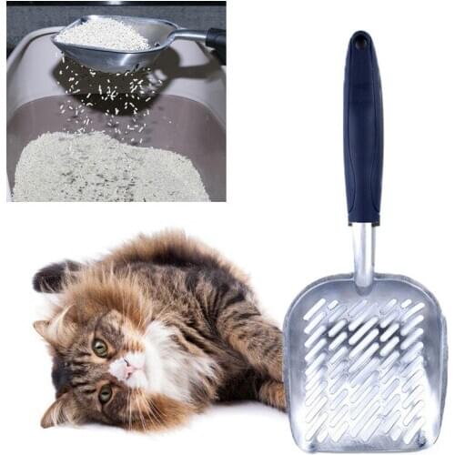 Aluminum Pets Cat Litter Scoopers Metal Scoop Sifter with Deep Shovel Cat Sand Pet Shit Cleaner Artifact Pet Cleanning Tools