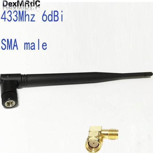 433Mhz 6dbi OMNI antenna SMA male 19cm rotatable for ham radio + RP-SMA Male Plug switch SMA Female Jack RF Coax Adapter
