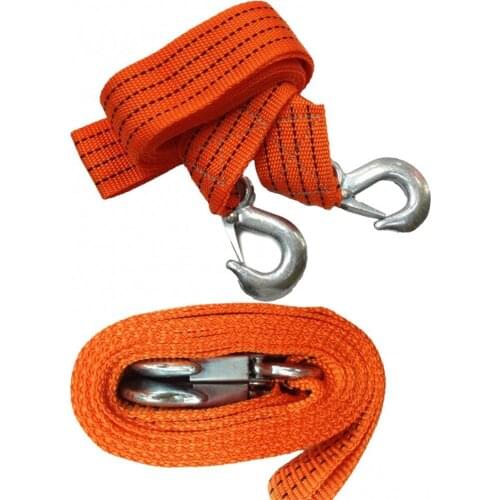 300cm Nylon Car Tow Rope with Metal Hook Strong High Strength Auto Accessory Car Tow Cable Towing Pull Rope
