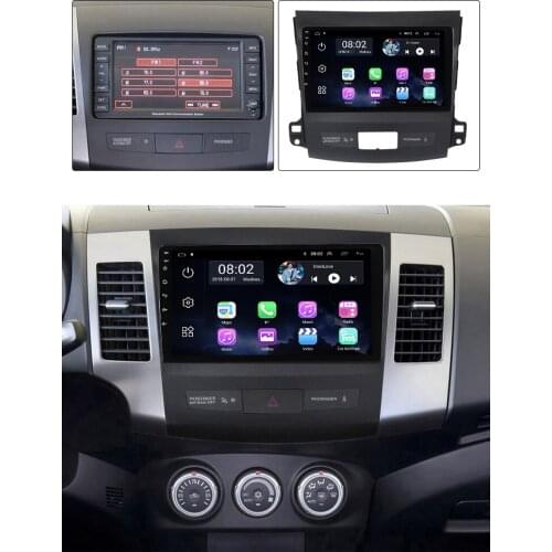 Car dvd multimedia player For Mitsubishi Outlander XL 2005 2006-2014 2GB+32GB Radio Tape Recorder with BT WIFI USB SWC