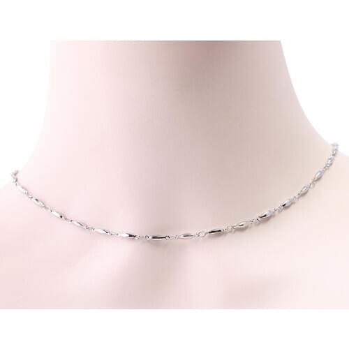 Onwear 5pcs 51cm long stainless steel craft necklace chains for diy jewelry making accessories
