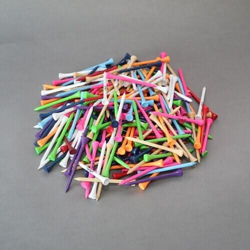 Wood Golf Tees 83mm/70mm/54mm/42mm 100PCS All Colors