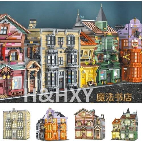 DHL MOULD KING 16038 16039 16040 16041 The Magic Wand Shop Model Building Blocks Bricks Toys For Kids Christmas Birthday Gifts