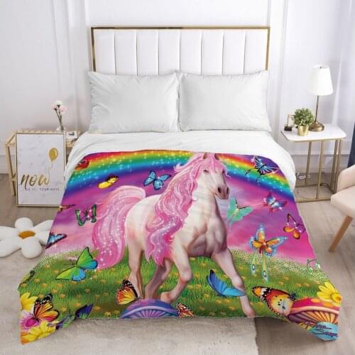 Cartoon Childrens Duvet cover Quilt/Blanket/Comfortable Case Bedding for kids baby boy girls 140x200 240x220 for Home Car Pink