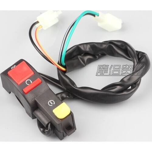 Off-road motorcycle electric starter Handlebar start & stop ATV Quad kill switch button 4 wire connection dirt pit motor