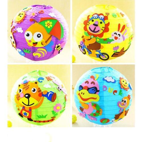Hot sale 8 Inch 20cm DIY Sticker Lantern making material gift kindergarten handmade lantern material package holiday gift Dl008