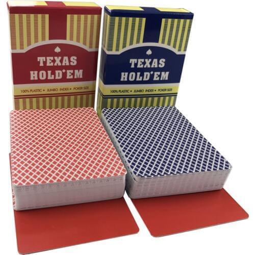 Hot High Quality 2Sets/Lot Baccarat Texas Hold'em Plastic Playing Cards Waterproof Frosting Poker Cards Board game 2.48*3.46inch