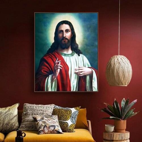 Jesus Christ Decoration Canvas Painting Calligraphy Prints Home Decor Canvas Wall Art Picture for Living Room Bedroom Church