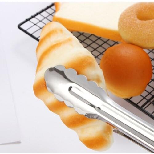 Stainless Steel Kitchen Tongs Locking Tong Heat Resistant Premium Silicone Tips and Grip for Cooking Grilling BBQ XHC88