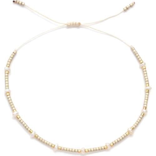 Mini Miyuki Glass Seed Beads White Shell Pearls Bead Handmade Bracelet Women Men Delicate High Quality Daily Pretty Jewelry Gift