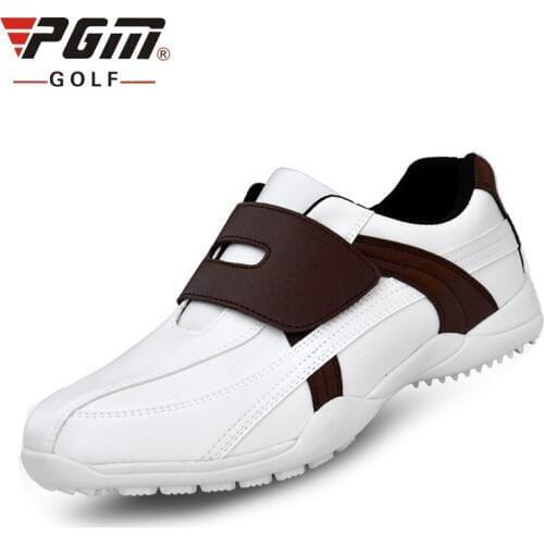 Pgm Men Golf Shoes Gentleman Leather Waterproof Athletics Sneakers Professional Skidproof Sport Trainers Shoes #B2255