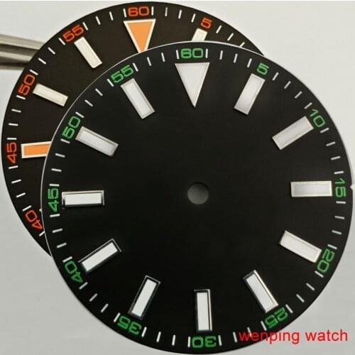 30.8mm Black Luminous Watch Dial Accessory Kit For miyota 8215 Mingzhu DG2813 automatic Movement P750