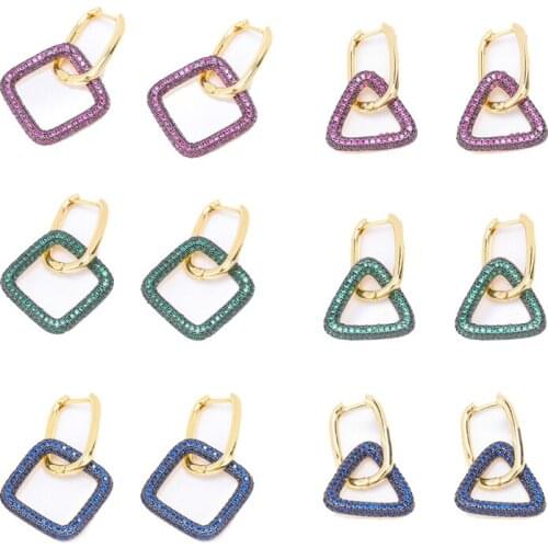 Newest Fashion Cute Gold Earrings Top Quality Crystal classic Charm gold Earrings For Women Girls Jewellery Gift Hip Hop 2021