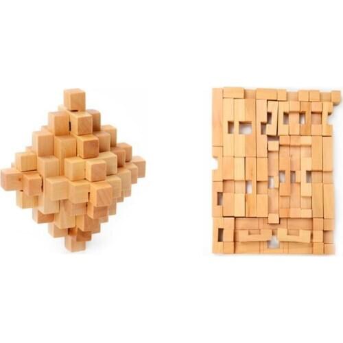 Manufacturers Kong Ming Lubang lock children wooden puzzle toys adult traditional intelligence creative toys unlock sets