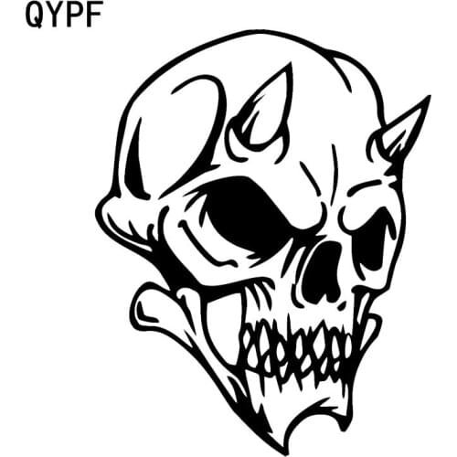 QYPF 13.1*16.6CM Interesting Skull Angle Decoration Car Sticker Vinyl Motorcycle Bicycle Decals Graphic C16-0044