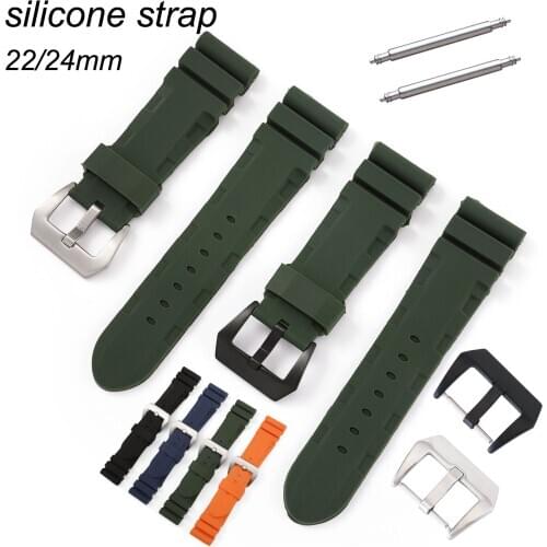 Watch Strap 22mm 24mm Universal Watch Band Soft Silicone Rubber Bracelet Wrist Strap For Smart Watches