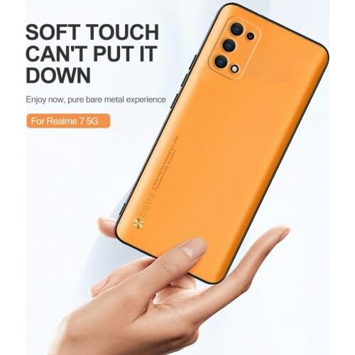 Luxury Leather Case For OPPO Realme 7 5G Shockproof Full Cover Phone Back Shell Fundas For Realmy Realmi Realme7 Silicone Bumper