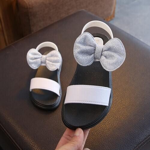Toddler Girls Sandals Girls Bows Princess Shoes Little Girl Sandal Cute and Comfortable Kids Sandals Anti-slip Summer Sandal