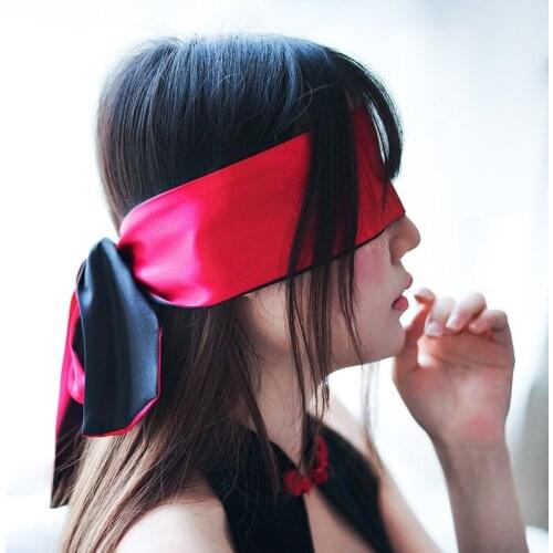 Sexy Unisex Blindfold Eye Satin Mask Sex Couple Games Love Cosplay Cover Band Bandage Erotic Accessories
