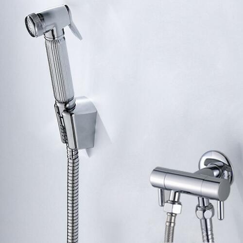 Heart bathroom toilet flusher suite bidet copper gun with supercharging shot gun bidets shower faucets spray flush woman