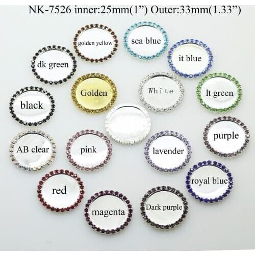 Rhinestone button, metal bottle cap tray, flat back, key cap cabochon, internal size 25MM, 10Pcs, 50Pcs, 100Pcs set