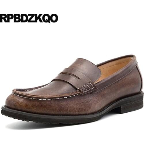 Wedding Dress Large Size 11 Boys Real Leather Designer Shoes Men High Quality Italy Loafers Party Brand Italian European Prom