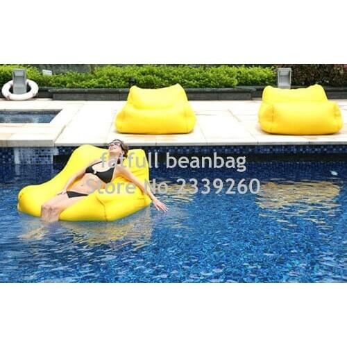 Cover only No Filler-Yellow-Outdoor big joe bean bag chair,Theatre Gaming waterproof 2 seat space cushion- furniture sofa