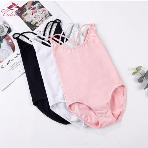 New Girls Ballet Leotard Kids Bodysuit Have Lining Dance Costume 3 Colors