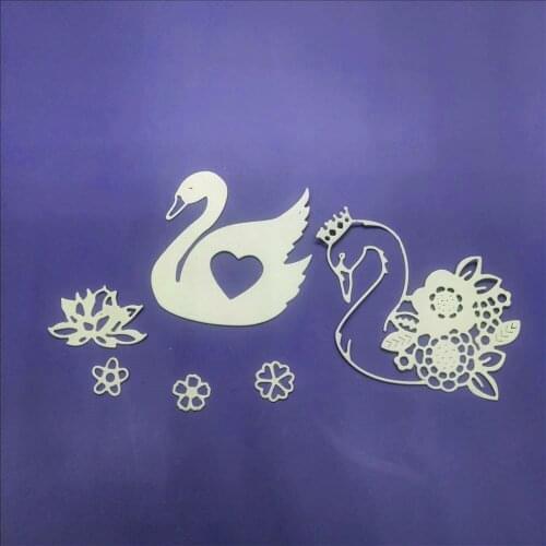 Swan decorated greeting card Metal Cutting Dies for DIY Scrapbooking Album Paper Cards Decorative Crafts Embossing Die Cuts
