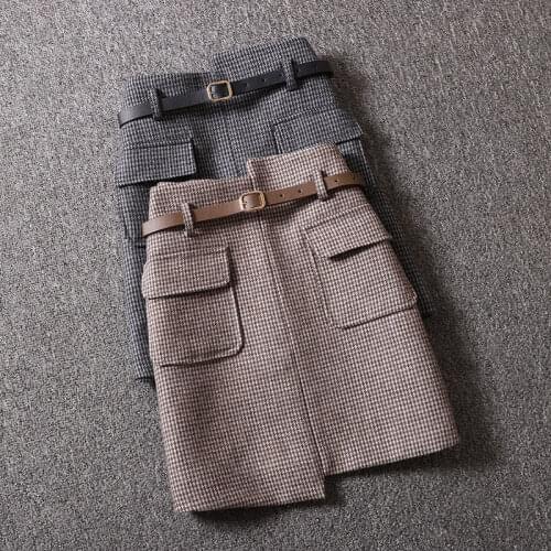 Spring Summer Korean High Fashion Womens Clothing Solid Asymmetrical England Style Sashes Knee-Length Kawaii Corset A-LINE Skirt