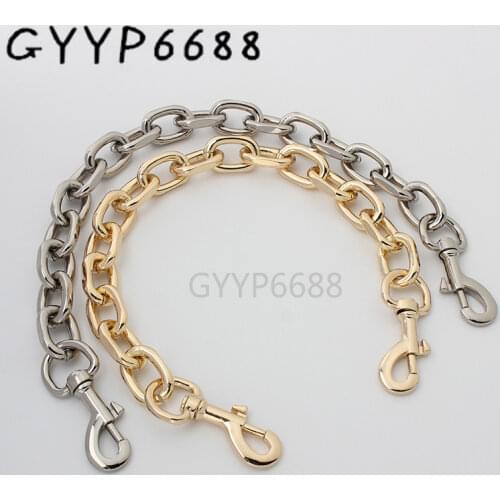 Hight quality aluminum chains 4.5*16*25mm with snap hooks for diy leather bag purse replace chains bag accessories