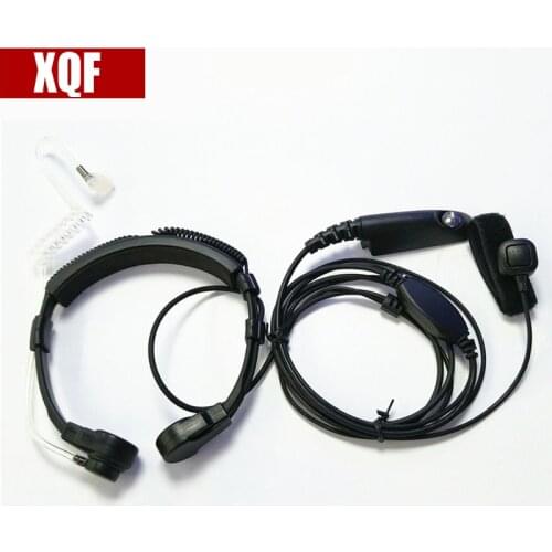 XQF Adjustable Throat Mic Finger PTT Earpiece for Motorola for GP328 GP338 GP340 GP380 Two Way Radio Walkie Talkie Wholesale