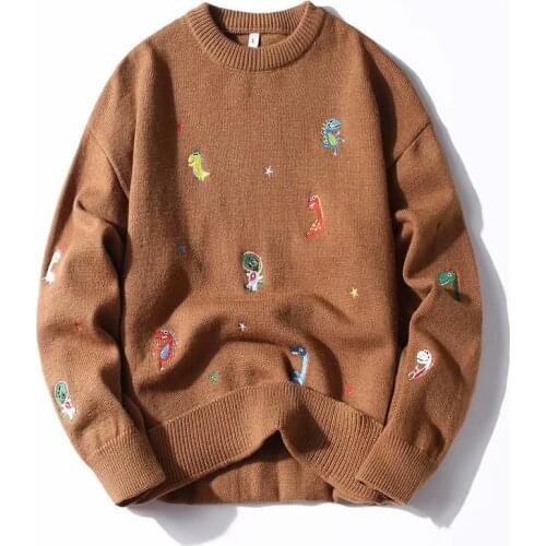 2020 Fall Winter New Fashion Cartoons Suede Sweater Long Sleeve O-Neck Women Casual Warm Pullovers Korean Sweater oversize women