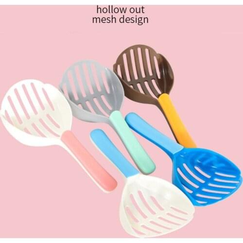 1Pcs Cat Plastic Pet Shovel Sand Scoop Waste Dog Puppy Litter Hollow Out Food Spoons Cat Sand Toilet Pet Cleanning Tool