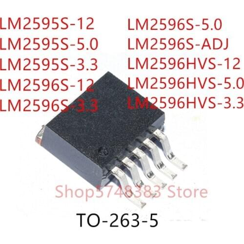 10PCS LM2595S-12 LM2595S-5.0 LM2595S-3.3 LM2596S-12 LM2596S-3.3 LM2596S-5.0 LM2596S-ADJ LM2596HVS-12 LM2596HVS-5.0 LM2596HVS-3.3