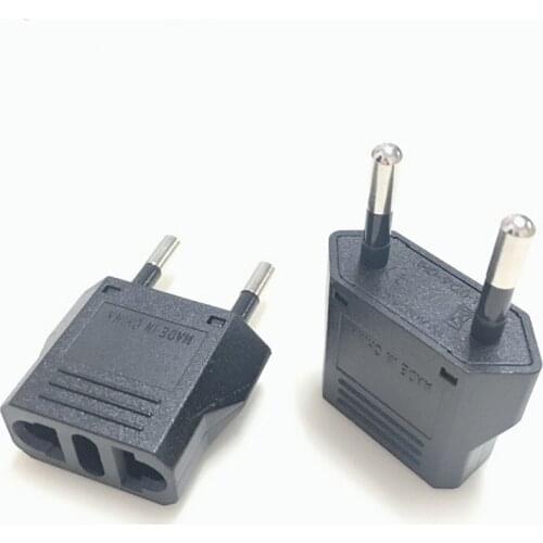2pcs EU KR German Travel Plug Italian US To EU KR Euro European Germany Travel Power Plug AC Adapters Outlet Electrical Socket