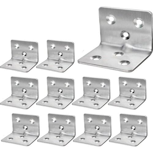 20Pcs Stainless Steel Corner Brace, 1.2 X 1.2 X 1.5 Inch Angle Bracket L Shape Corner Bracket, Right Angle Bracket