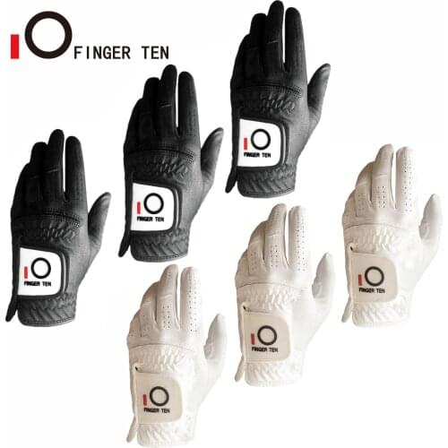 3 Pcs Mens Golf Glove Rain Grip Value Black White Left Hand Fit Right Handed Golfer All Weather S M L ML XL Drop Shipping