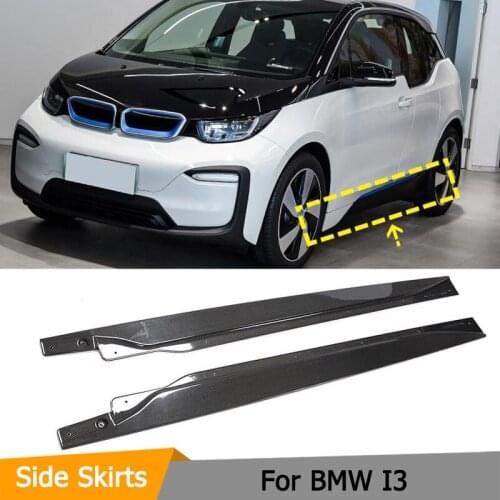 Carbon Fiber Side Skirts Body Kit For BMW I3 2014 - 2020 Car Door Bumper Lip Skirts Aprons Body Kits