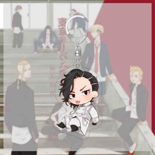 Anime Tokyo Revengers Cosplay Key Chains Keychain Acrylic Pendant Manjiro Ken Takemichi Hinata Atsushi Chibi Keyring 6cm