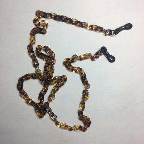 Tortoise sunglass cord acetate plastic chain eyeglass holder eyewear retainer