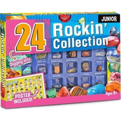 Fun Natural Ore Specimen Box Gem Mineral Amethyst Agate Fluorite Stone History Learning Toys Fossil Specimens Gift Collection