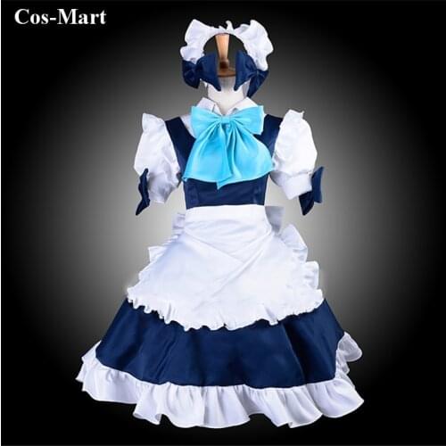 GameTouhou Project Izayoi Sakuya Cosplay Costume Cute Maid Dress Unisex Activity Party Role Play Clothing High-End Custom-Make