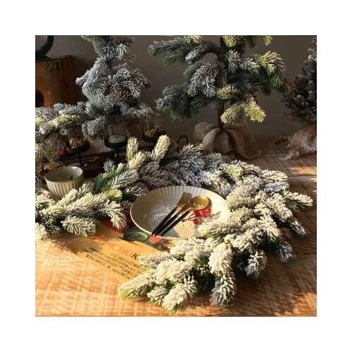 Christmas artificial 180cm long snow flocking rattan ornaments hotel window party decoration door decoration pendant navidad