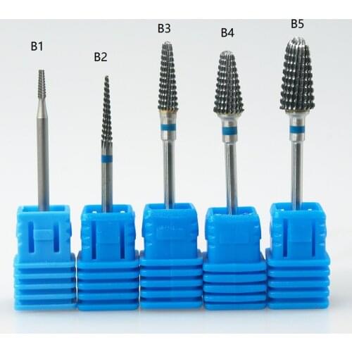 KIMAXCOLA Nail Drill Bits Carbide Milling Cutters For Manicure Cuticle Remover Pedicure Drill Machine Bit 3/32"