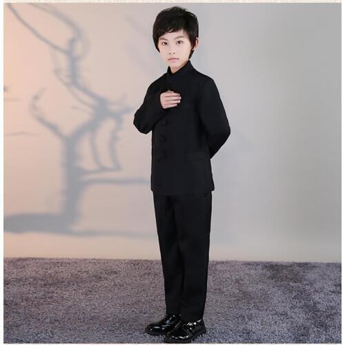 Chinese Tunic Suit Traditional Folk Ancient Costume for Stage Five Four Male Youth In The Republic of China The Student Suit