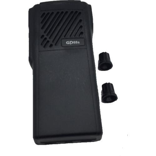 Housing shell case front case for motorola gp88s walkie talkie with 2 knobs black color